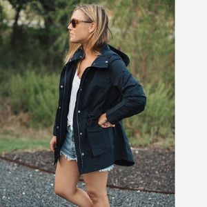 J Crew perfect rain jacket EUC